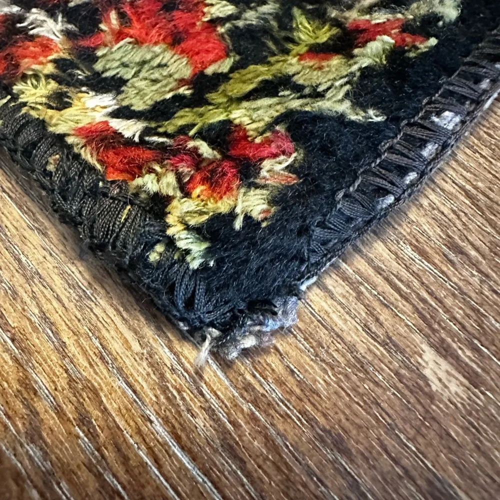 Vintage ITALIAN Velvet WILD HORSES Equine WALL Hanging TAPESTRY Rug MCM Italy